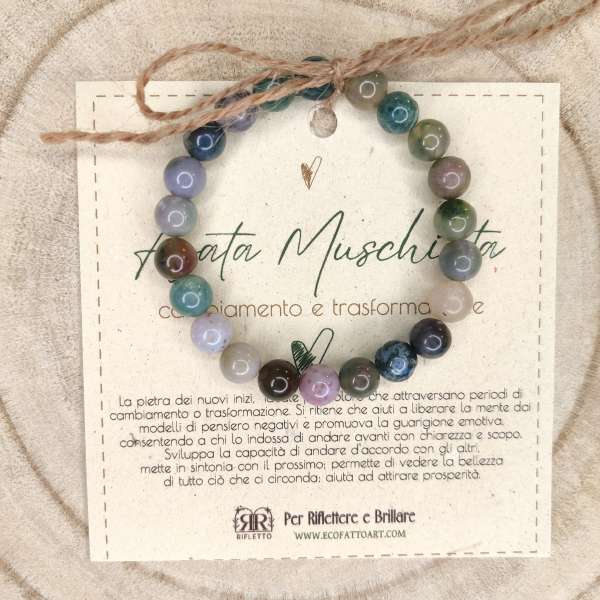 Bracciale con AGATA MUSCHIATA CAMBIAMENTO E TRASFORMAZIONE